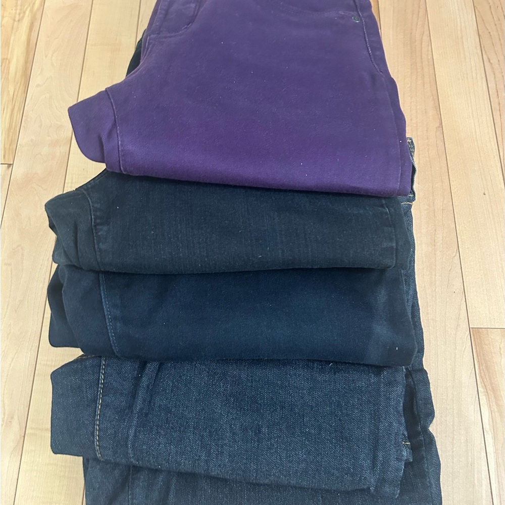 Women's Purple and Blue Jeans